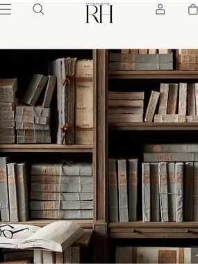 Restoration Hardware Neutral Vintage Book Bundle Decor